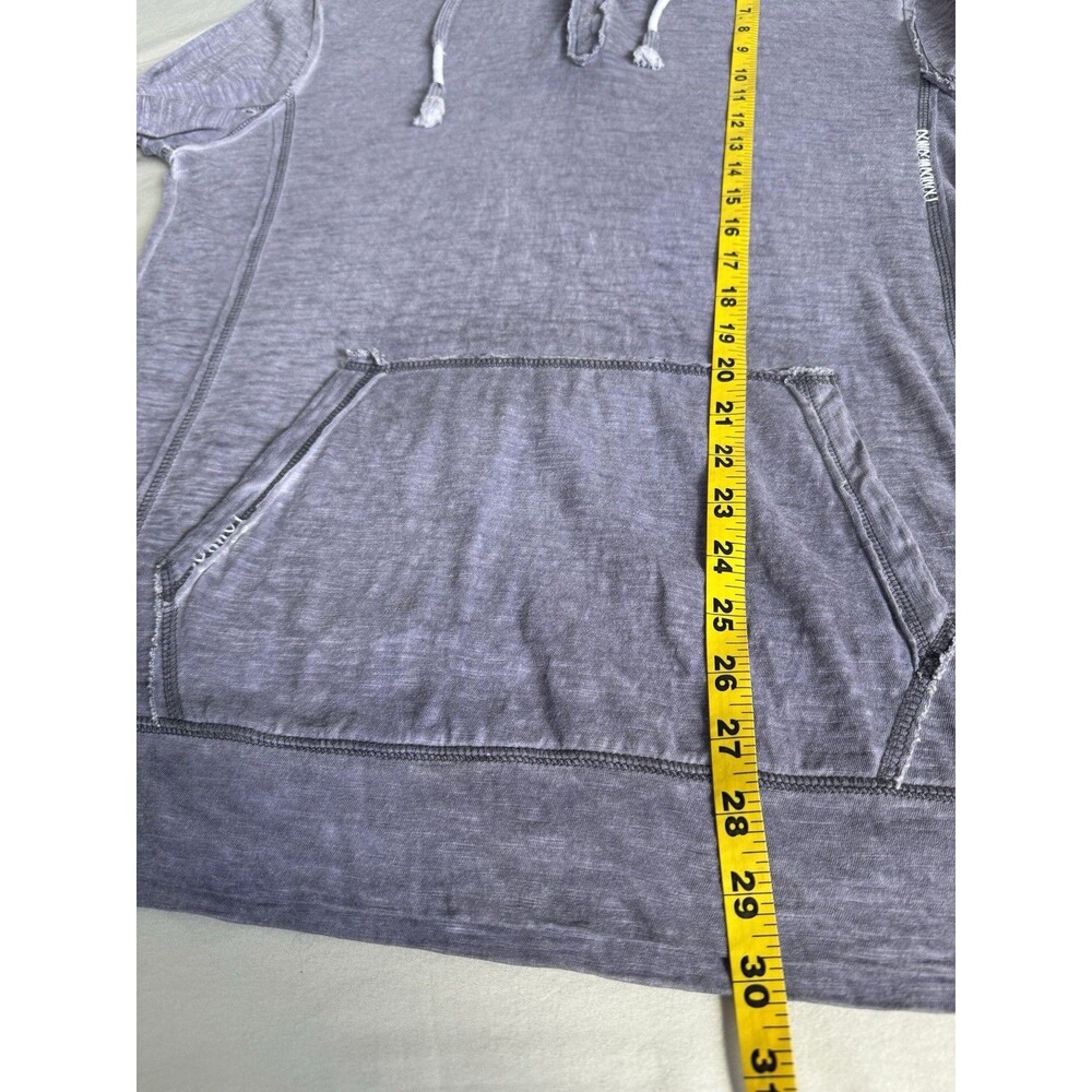 Buckle Black No. 48 Hoodie Mens' Medi Slim Fit Gray Distressed Kangaroo Pocket - Picture 11 of 12